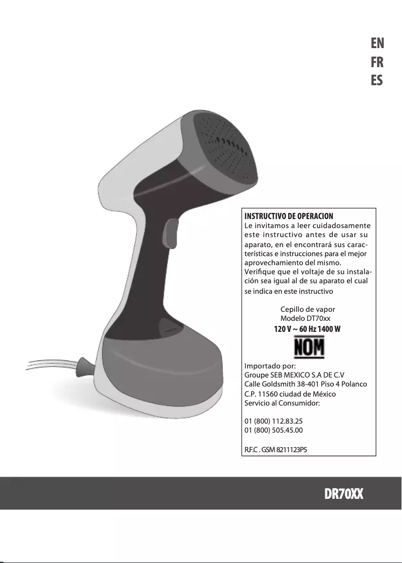 Page 1 de la notice Manuel utilisateur Rowenta Performance DR7070