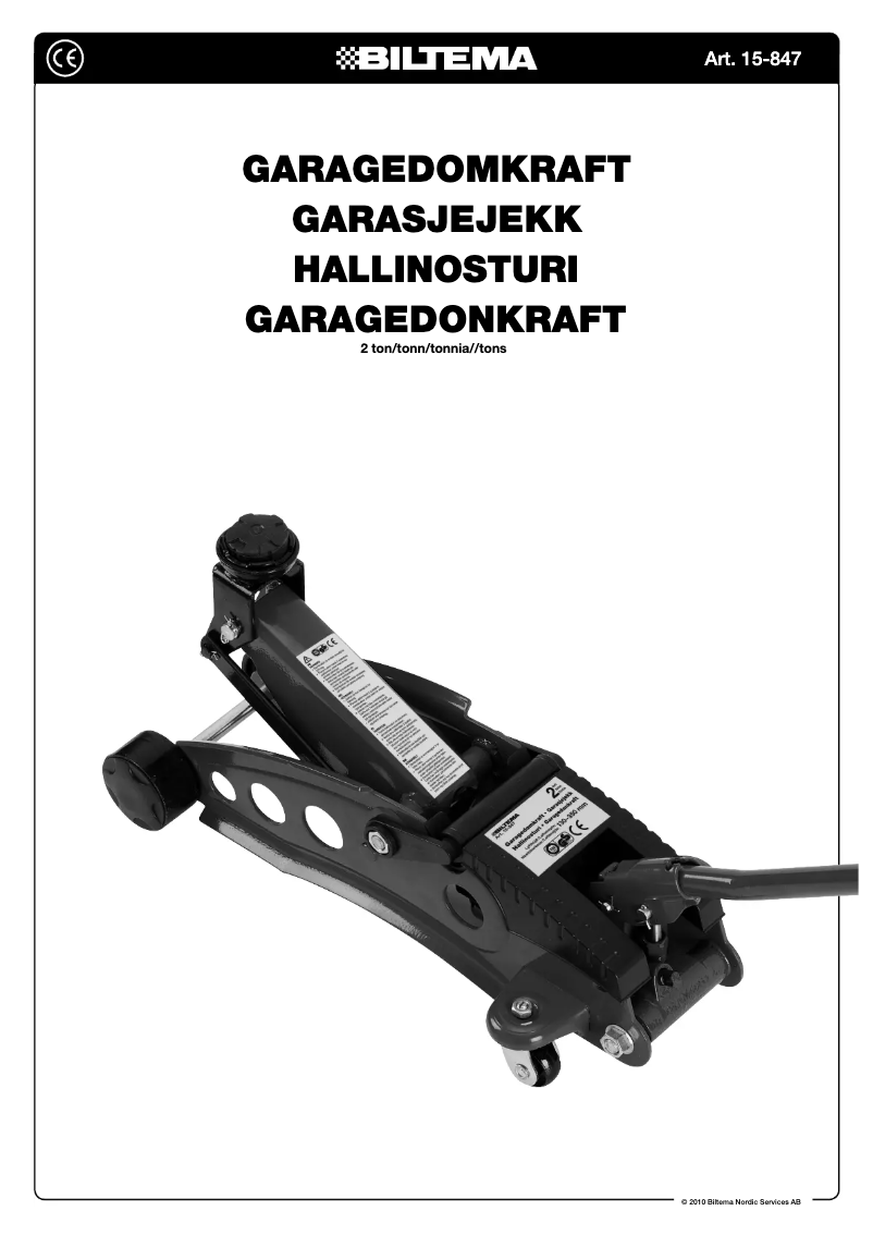 Page 1 of the manual User Manual Biltema 15-847