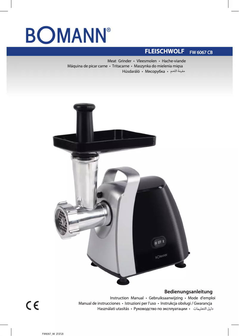 Page n°1 - Manuel utilisateur Bomann FW 6067 CB