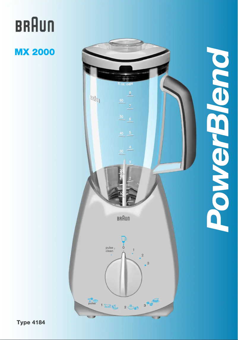 Página 1 del manual Manual de usuario Braun MX2050 PowerBlend