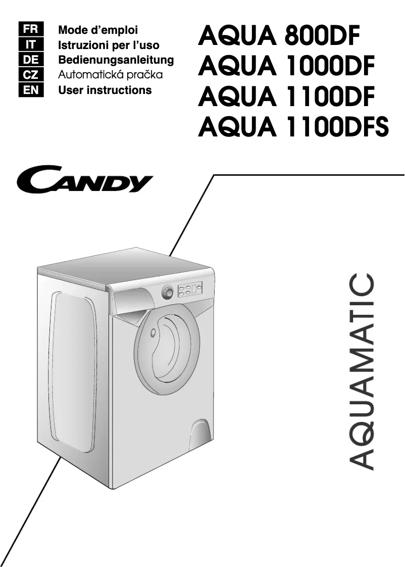 Image de la première page du manuel de l'appareil Aqua 1000DF