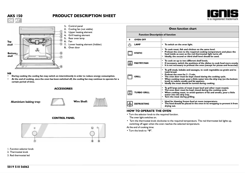 Image de la première page du manuel de l'appareil AKS 150