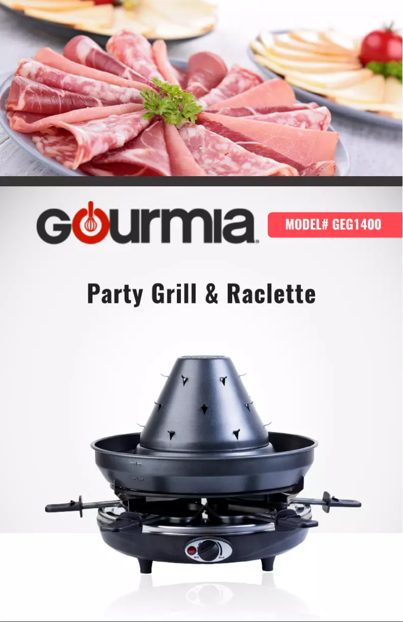 Page 1 de la notice Manuel utilisateur Gourmia GEG1400