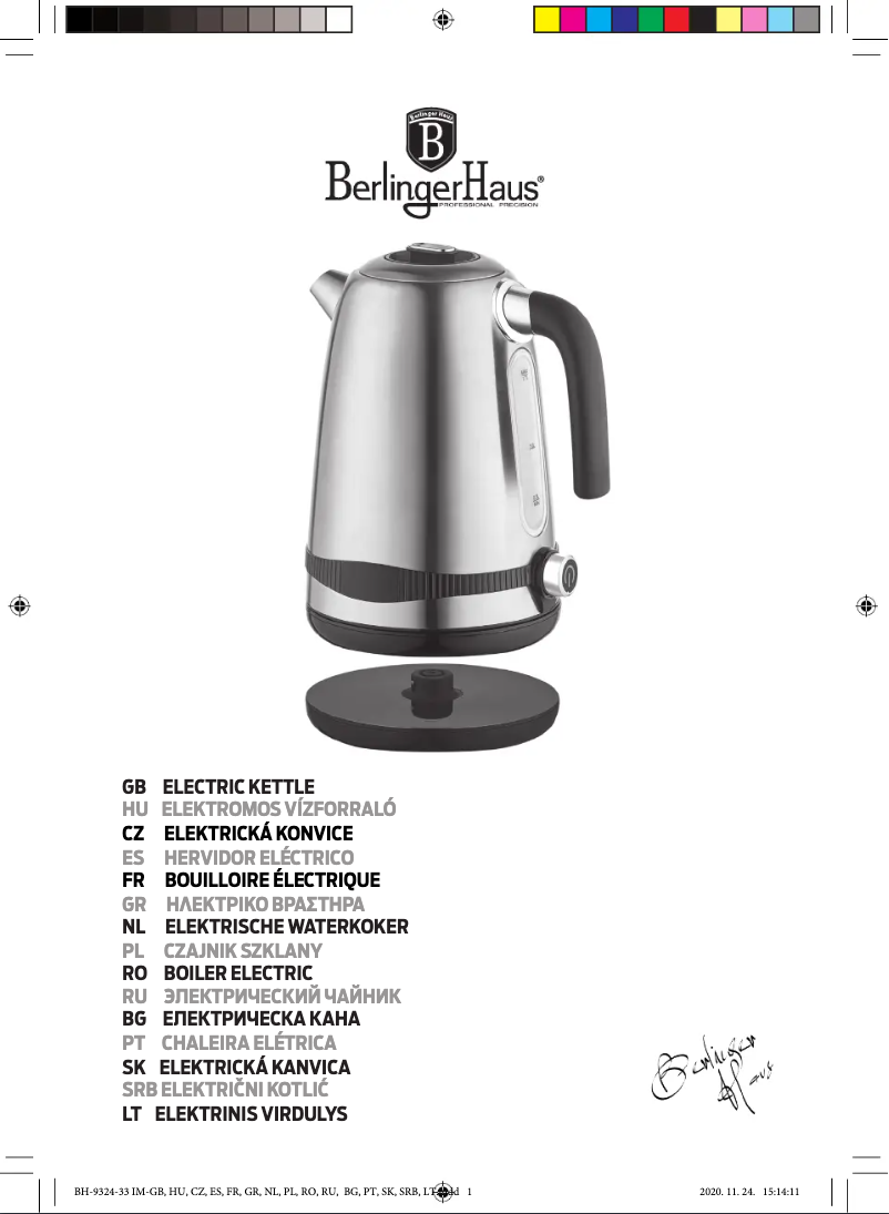 Page n°1 - Manuel utilisateur Berlinger Haus BH-9324