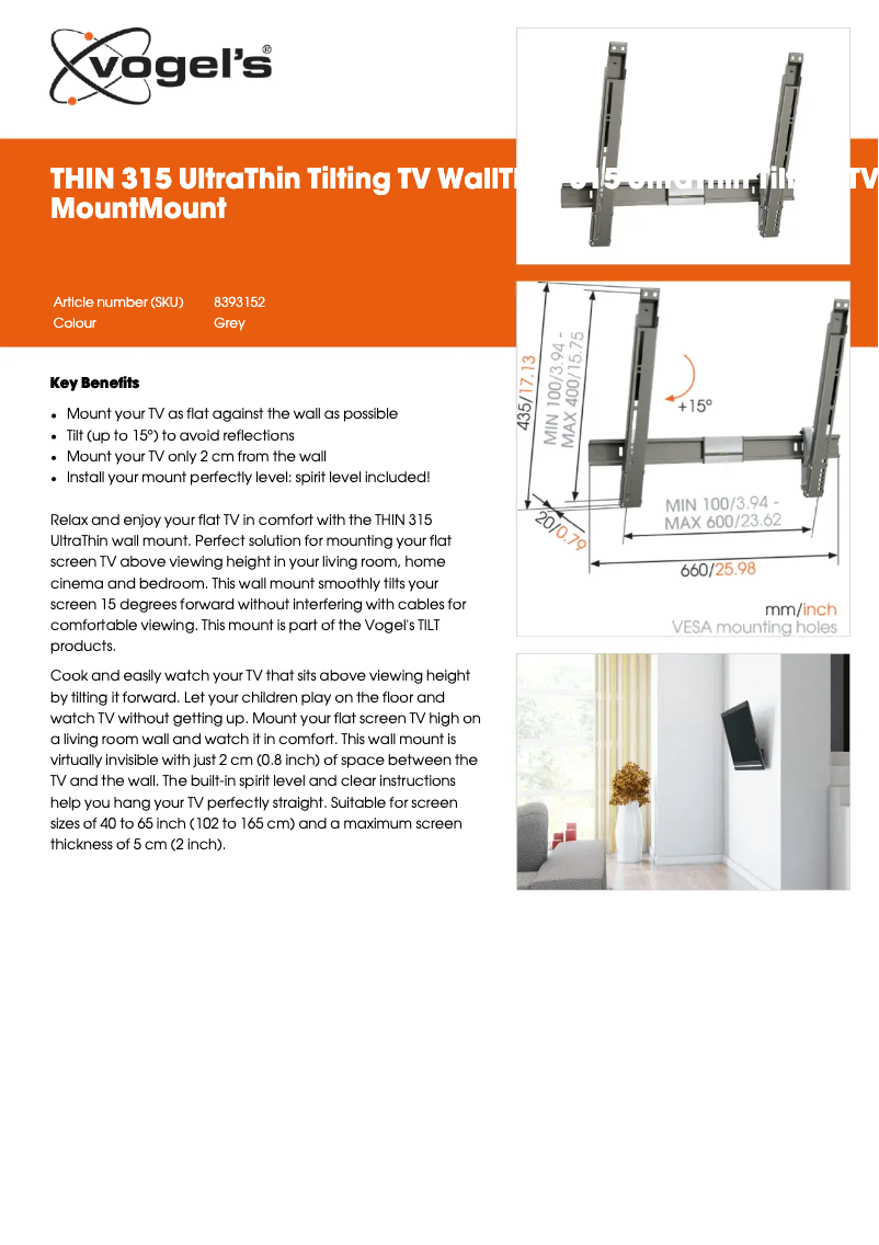 Image de la première page du manuel de l'appareil THIN 315