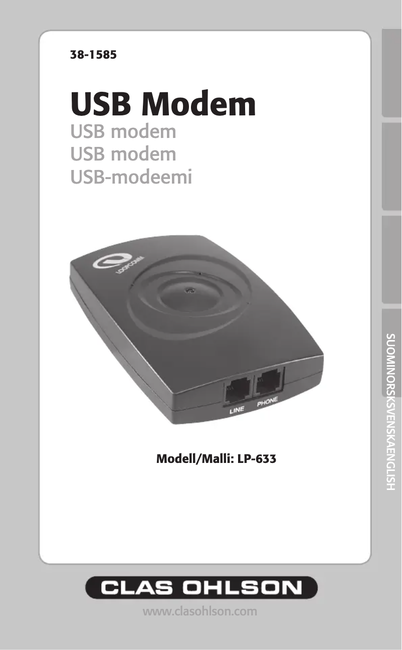 Image de la première page du manuel de l'appareil LP-633