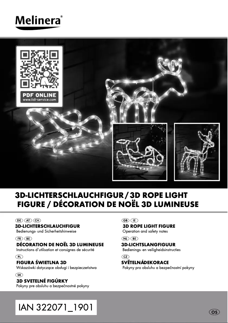 Page 1 de la notice Manuel utilisateur Melinera IAN 322071