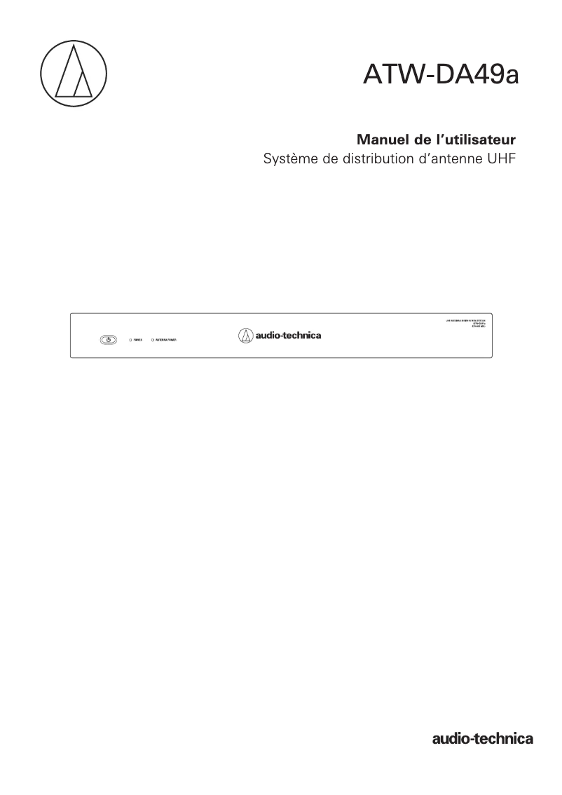 Page 1 de la notice Manuel utilisateur Audio-Technica ATW-DA49a