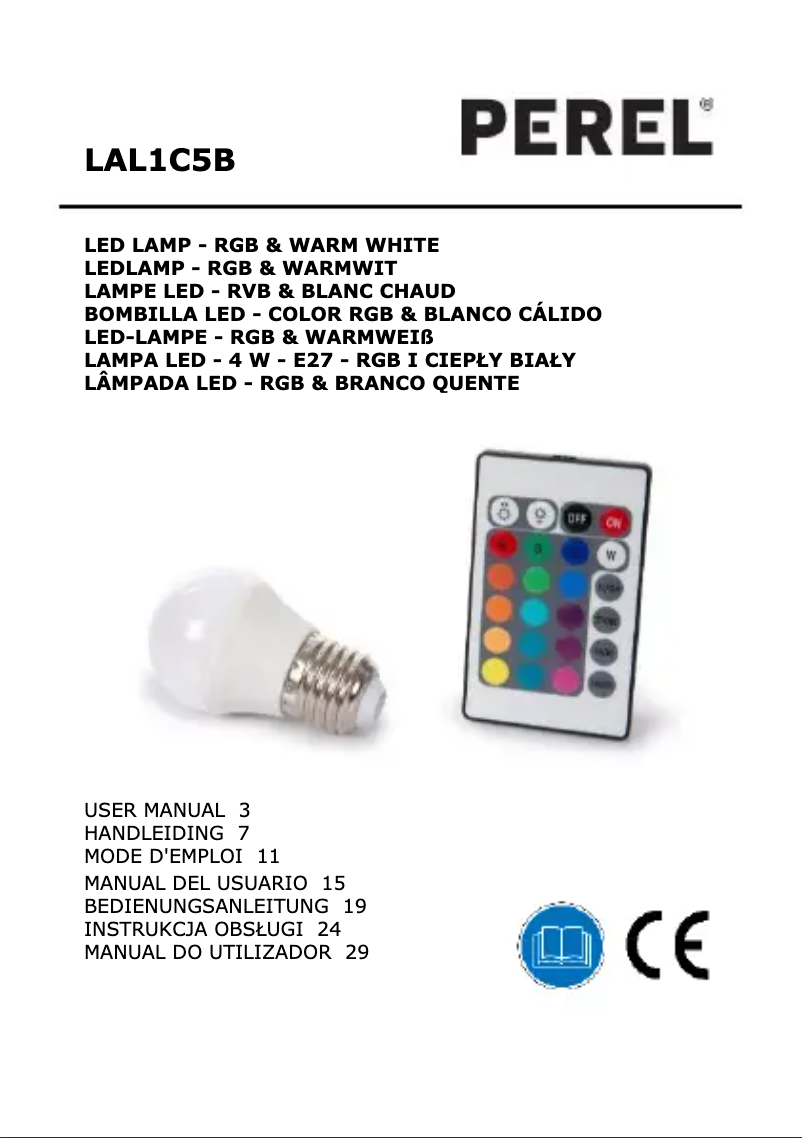 Page 1 de la notice Manuel utilisateur Perel LAL1C5B