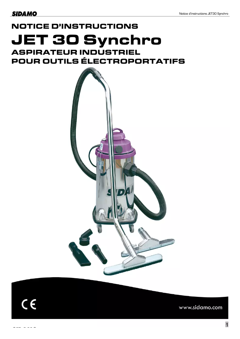 Página 1 del manual Manual de usuario Sidamo Jet 30 Synchro