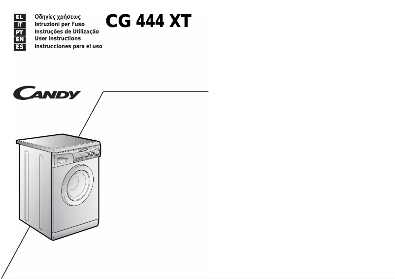 Page 1 de la notice Manuel utilisateur Candy LB CG 444 XT