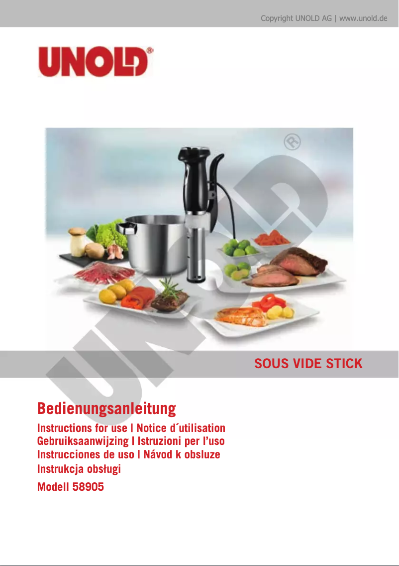 Page n°1 - Manuel utilisateur Unold Sous Vide Stick 58905