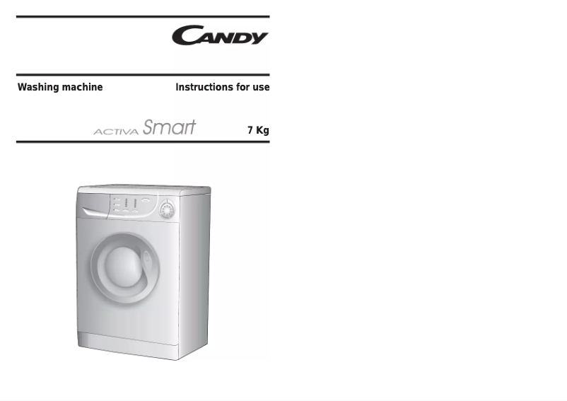 Page n°1 - Manuel utilisateur Candy CL2127-80