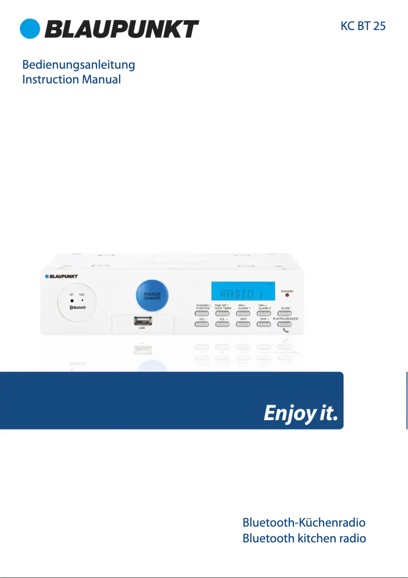 Página 1 del manual Manual de usuario Blaupunkt KC BT 25