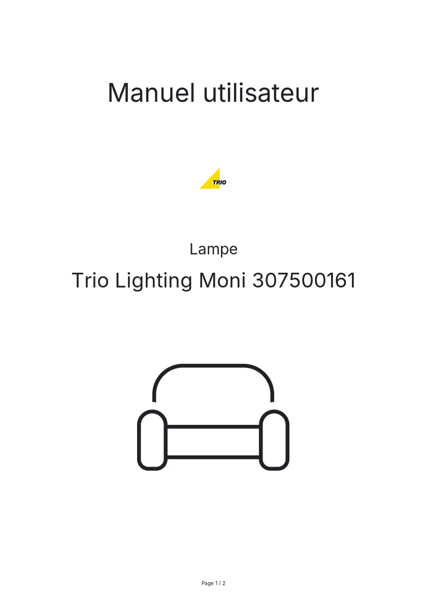 Image de la première page du manuel de l'appareil Moni 307500161