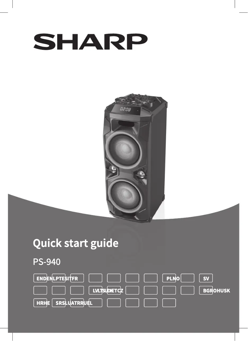 Page 1 de la notice Manuel utilisateur Sharp PS-940