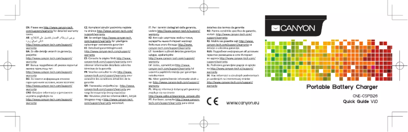 Página 1 del manual Manual de usuario Canyon CNE-CSPB26W