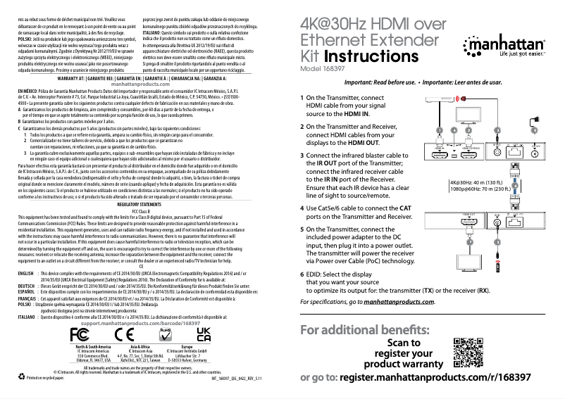 Image de la première page du manuel de l'appareil 168397