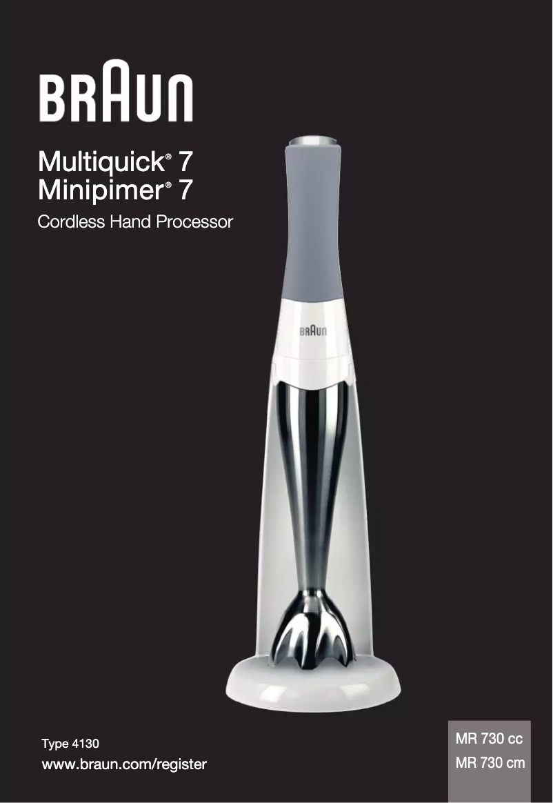 Página 1 del manual Manual de usuario Braun Multiquick 7 MR 730