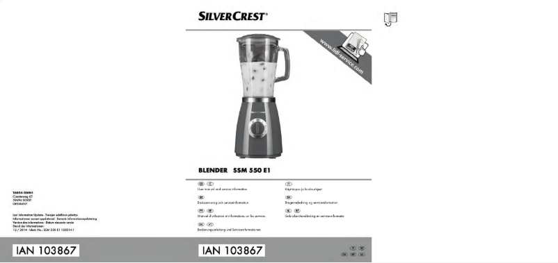 Page n°1 - Manuel utilisateur SilverCrest SSMC 600 B1