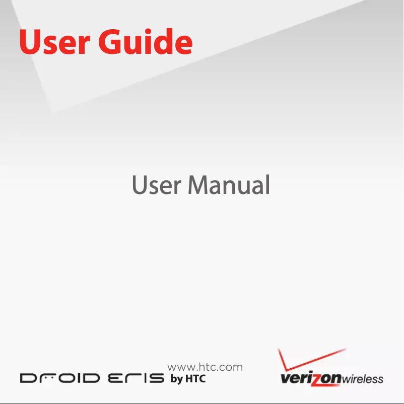 Image de la première page du manuel de l'appareil Droid Eris