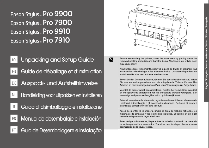 Page n°1 - Manuel utilisateur Epson Stylus Pro 7910