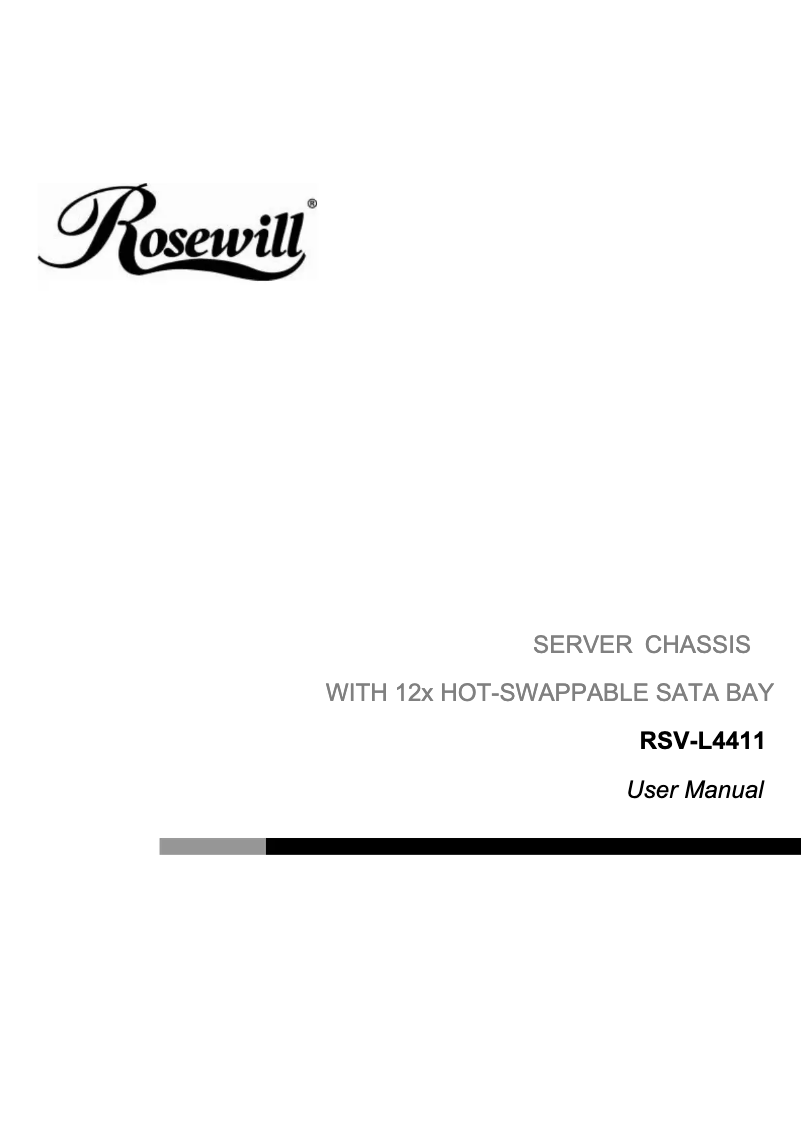 Page n°1 - Manuel utilisateur Rosewill RSV-L4411