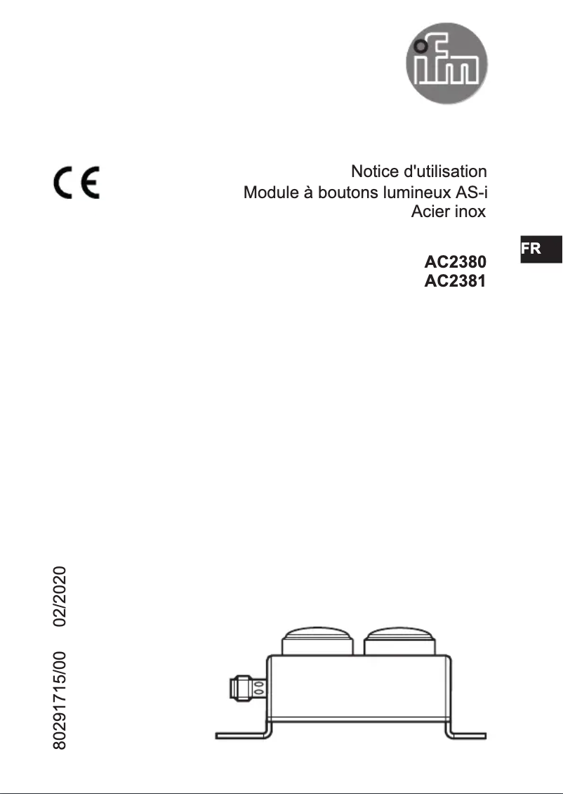 Page 1 de la notice Manuel utilisateur IFM AC2381