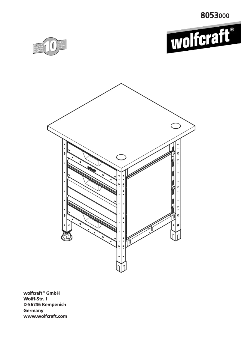 Page 1 de la notice Manuel utilisateur Wolfcraft 8053000