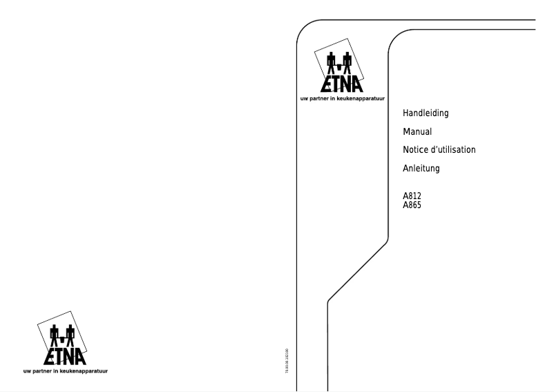 Page 1 de la notice Manuel utilisateur Etna A 812 V