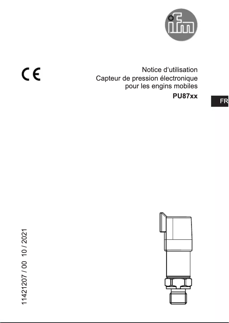Page 1 de la notice Manuel utilisateur IFM PU8701