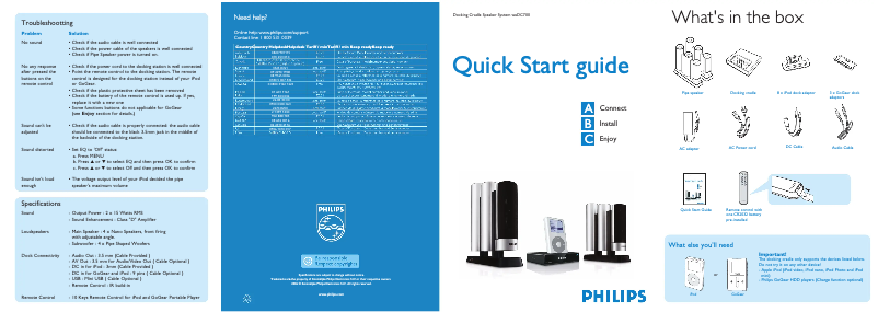 Página 1 del manual Manual de usuario Philips WADC700