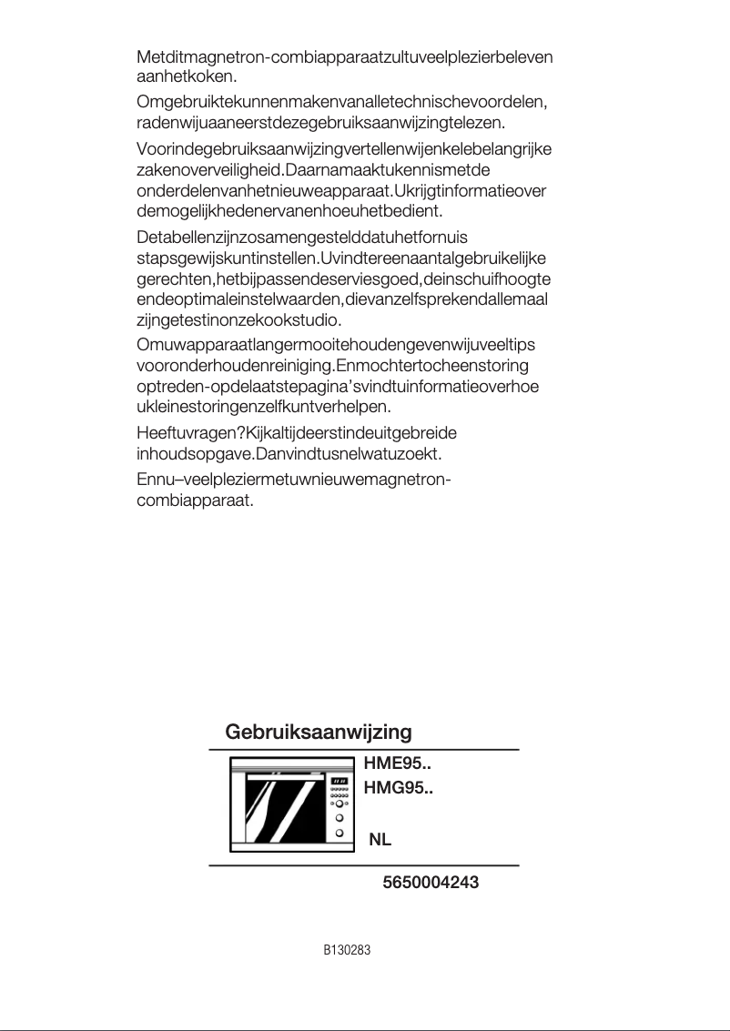 Page 1 de la notice Manuel utilisateur Bosch Hmg 9520