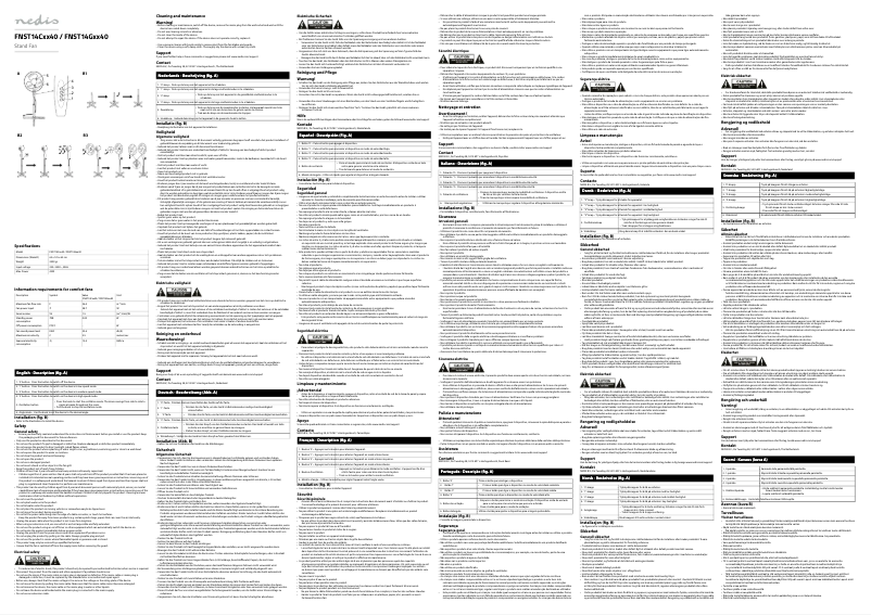 Page n°1 - Manuel utilisateur Nedis FNST14CBK40