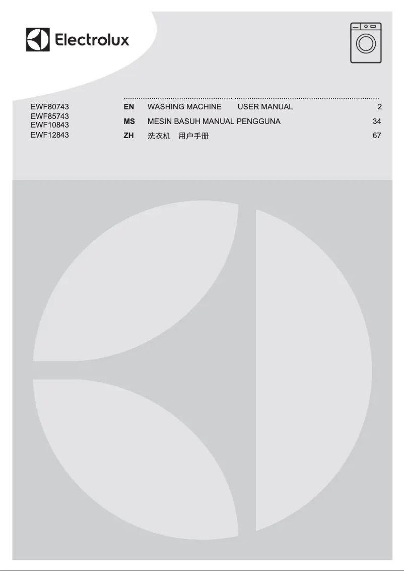 Page 1 de la notice Manuel utilisateur Electrolux EWF12843
