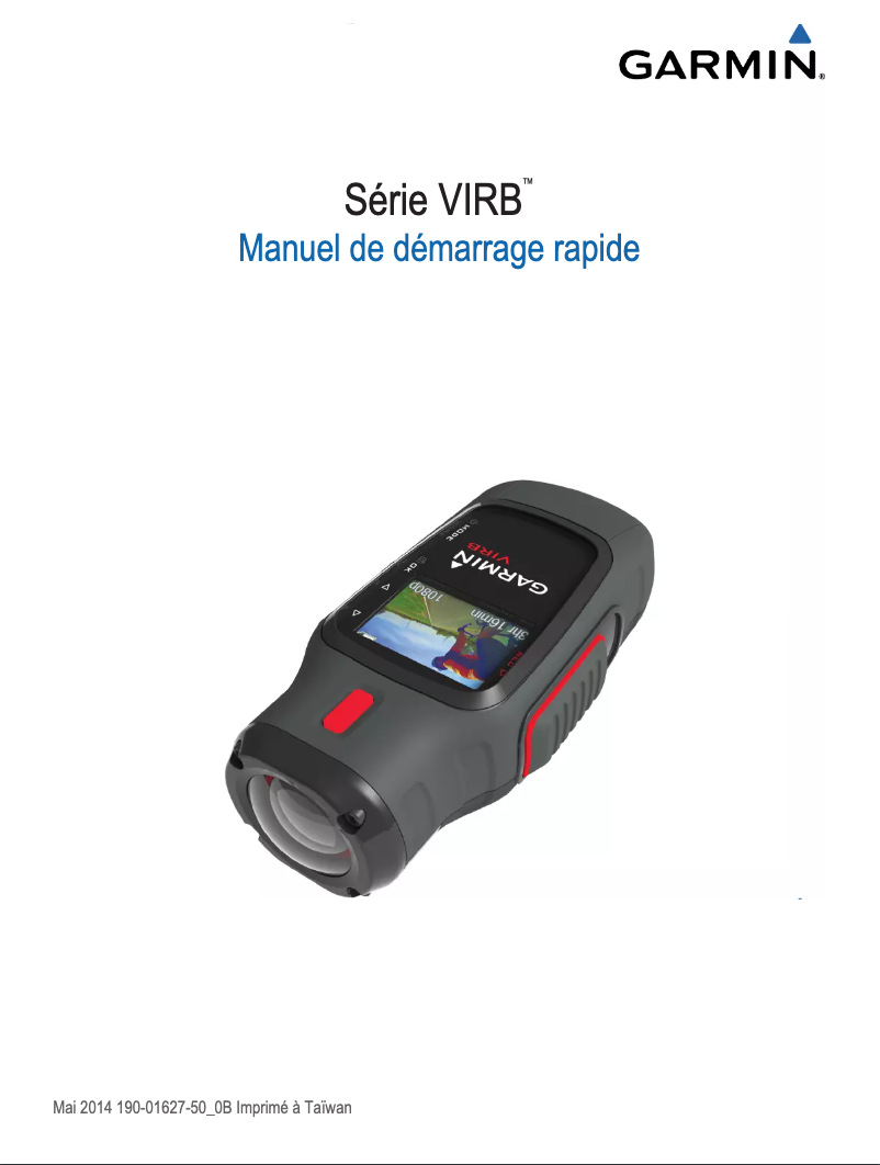 Page 1 de la notice Manuel utilisateur Garmin VIRB Elite