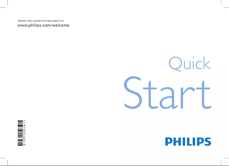 Page 1 de la notice Guide de démarrage rapide Philips 40PFL5605