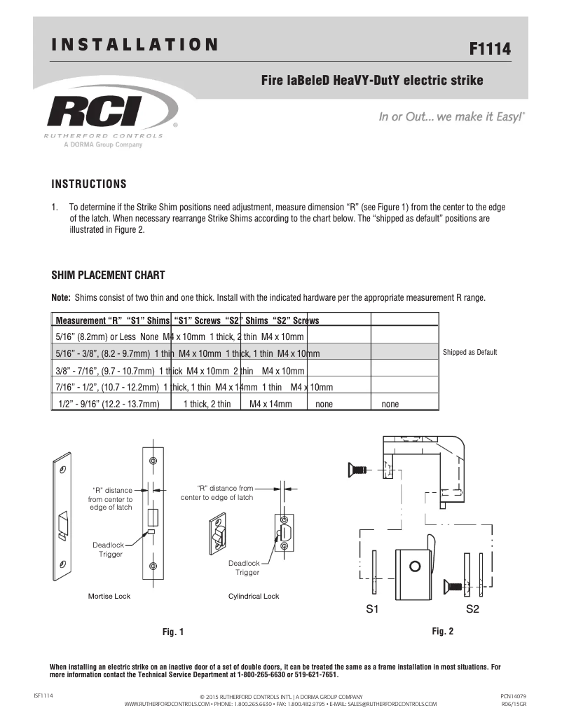 Image de la première page du manuel de l'appareil RCI F1114