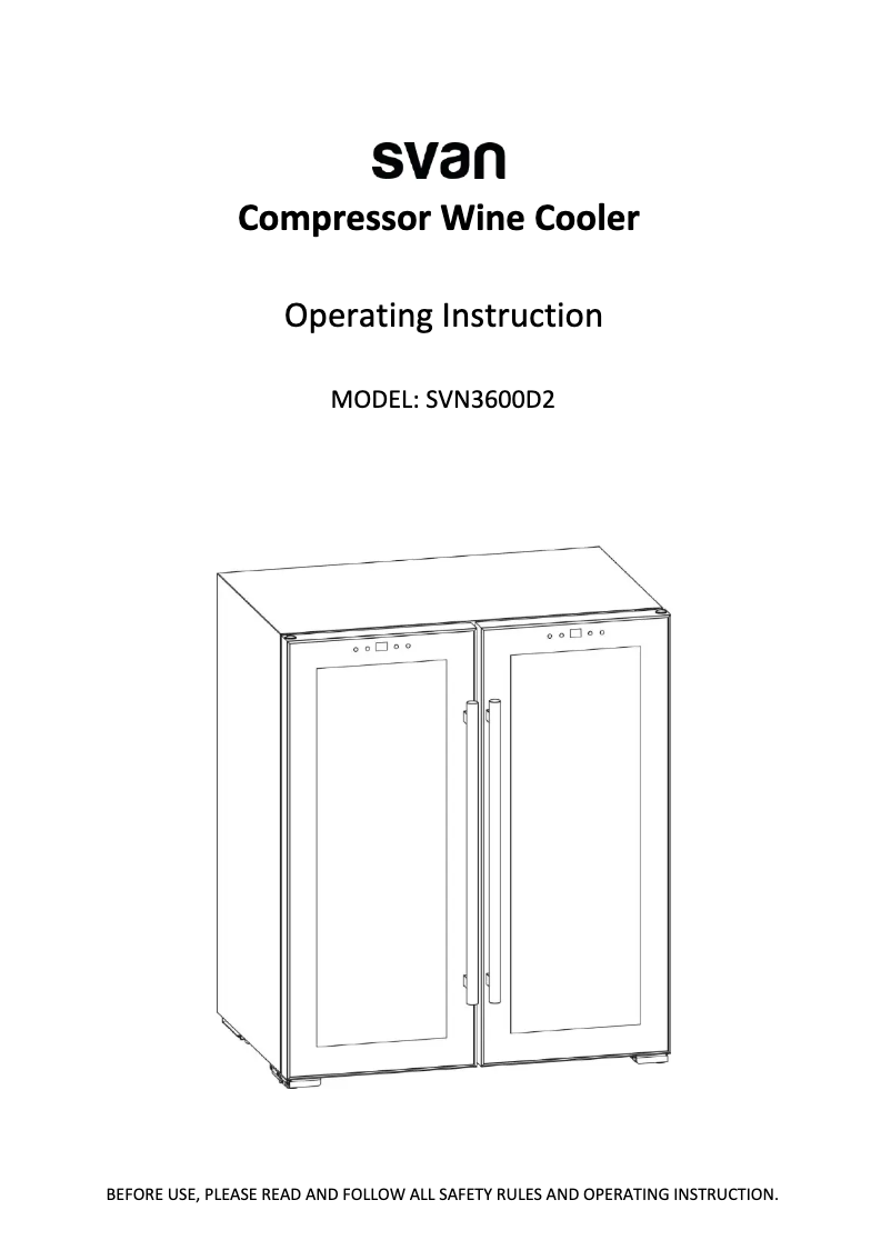 Page 1 de la notice Manuel utilisateur SVAN SVN3600D2