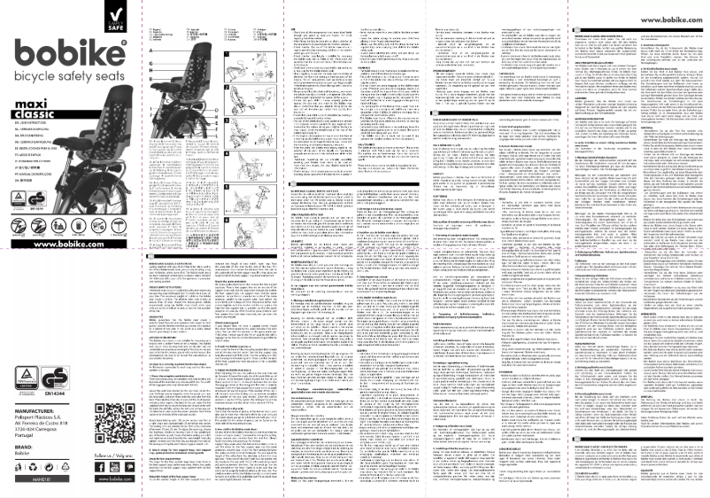 Page 1 de la notice Manuel utilisateur Bobike Maxi classic