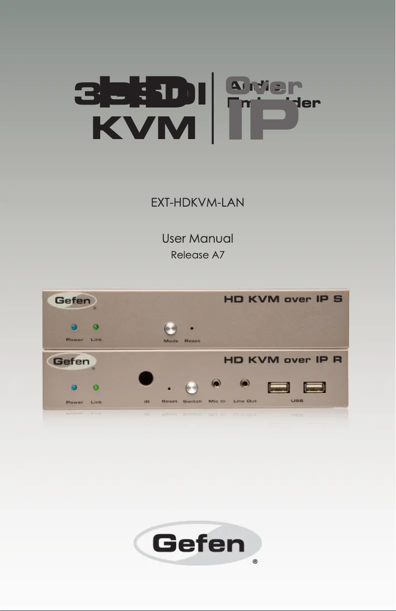 Image de la première page du manuel de l'appareil EXT-HDKVM-LAN