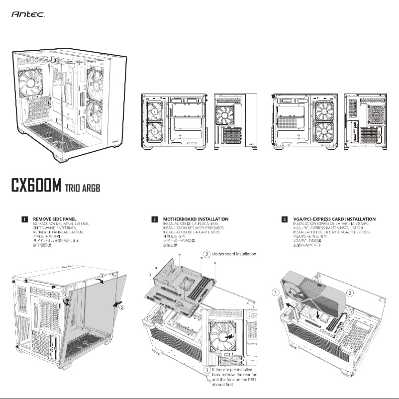 Page 1 de la notice Manuel utilisateur Antec CX600M TRIO ARGB