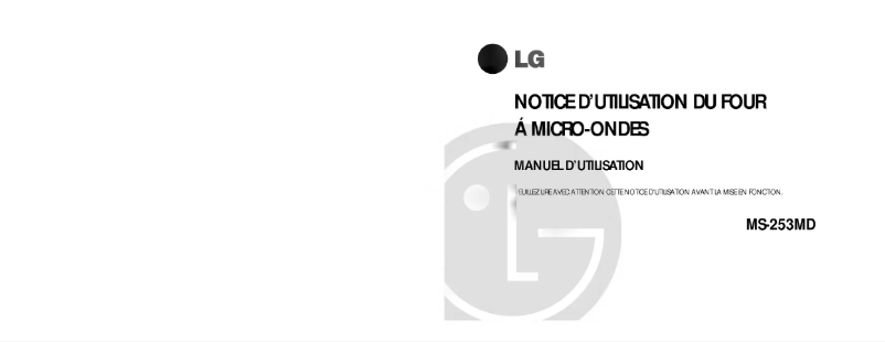 Page 1 de la notice Manuel utilisateur LG MS-253MD