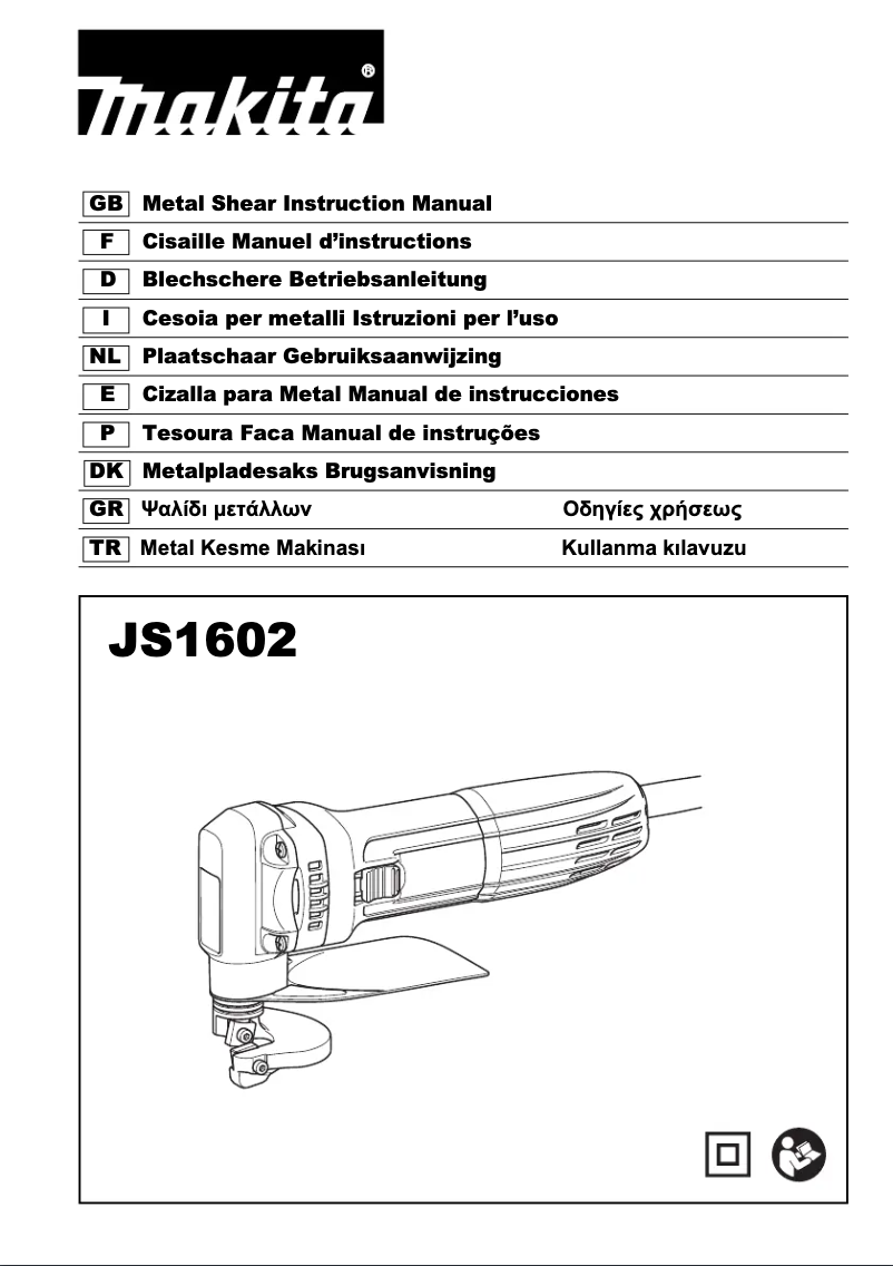 Page 1 de la notice Manuel utilisateur Makita JS1602J