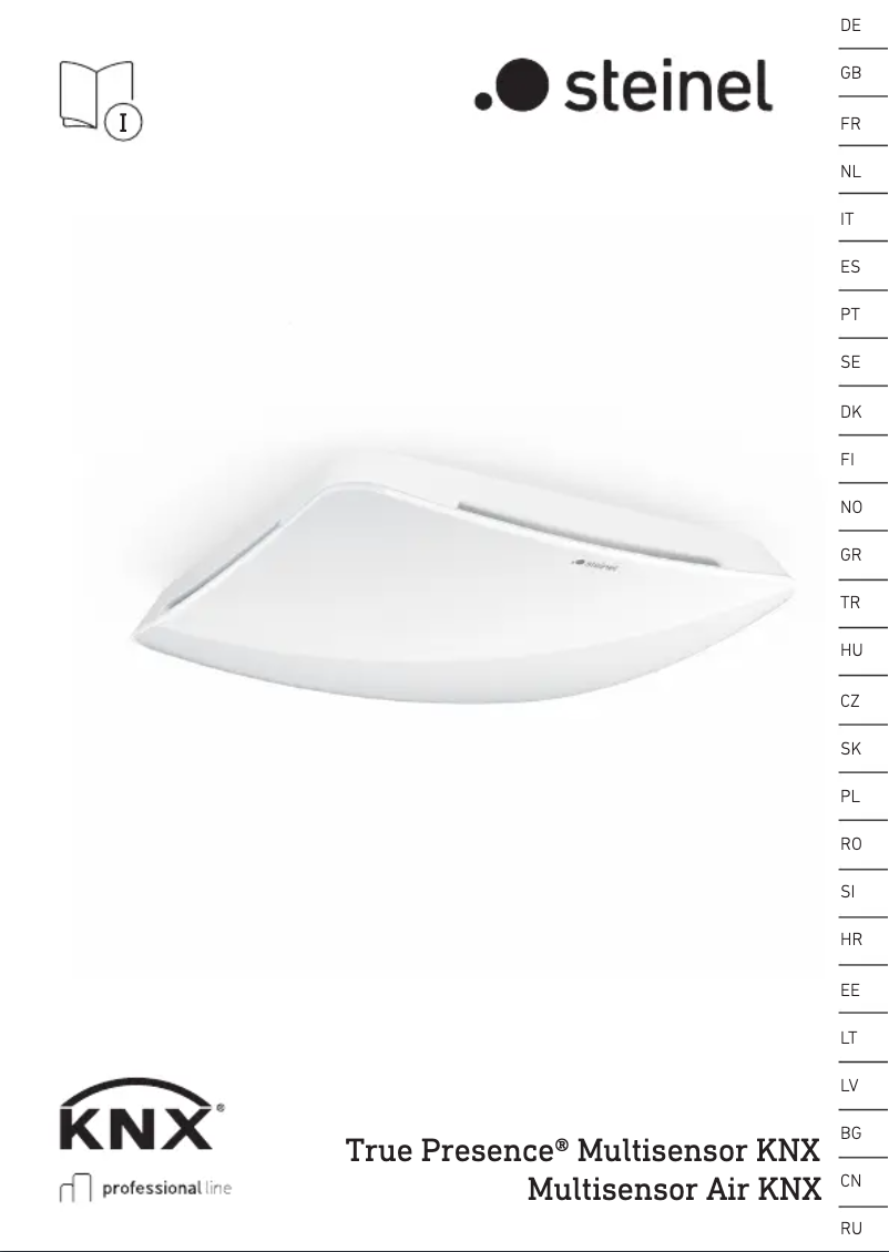 Image de la première page du manuel de l'appareil True Presence Multisensor Aerosol KNX