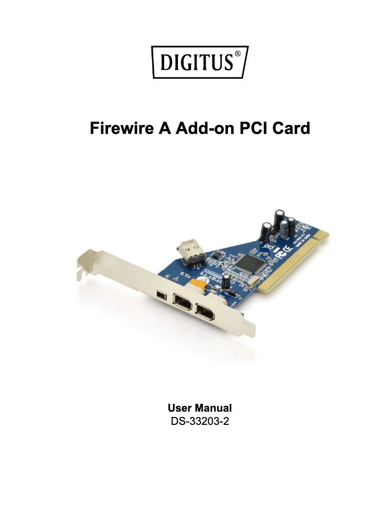 Page n°1 - Manuel utilisateur Digitus DS-33203-2