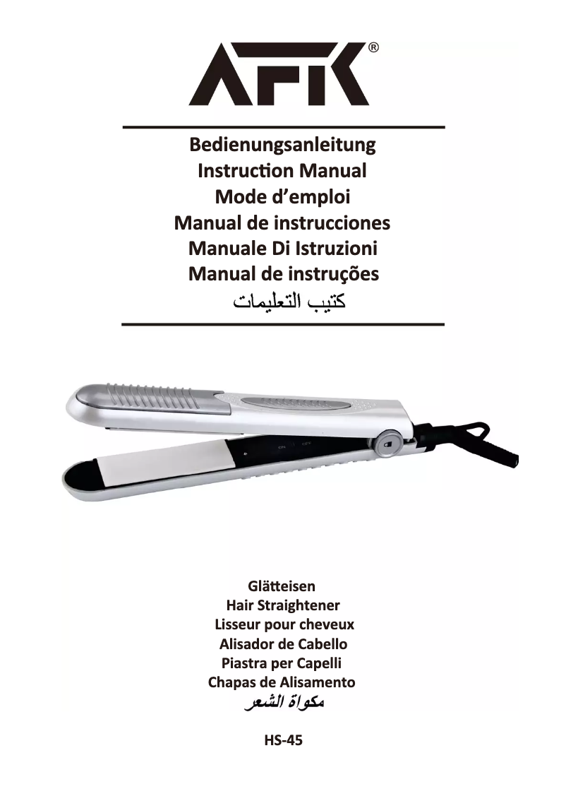 Page n°1 - Manuel utilisateur AFK HS-45