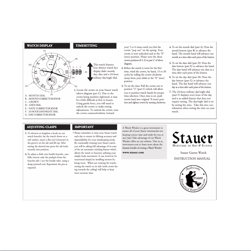 Page 1 de la notice Manuel utilisateur Stauer 17454
