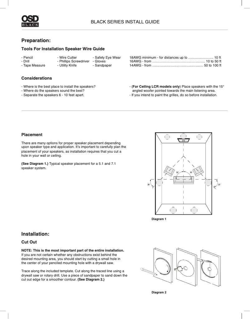 Page 1 de la notice Manuel utilisateur OSD Audio R83DT