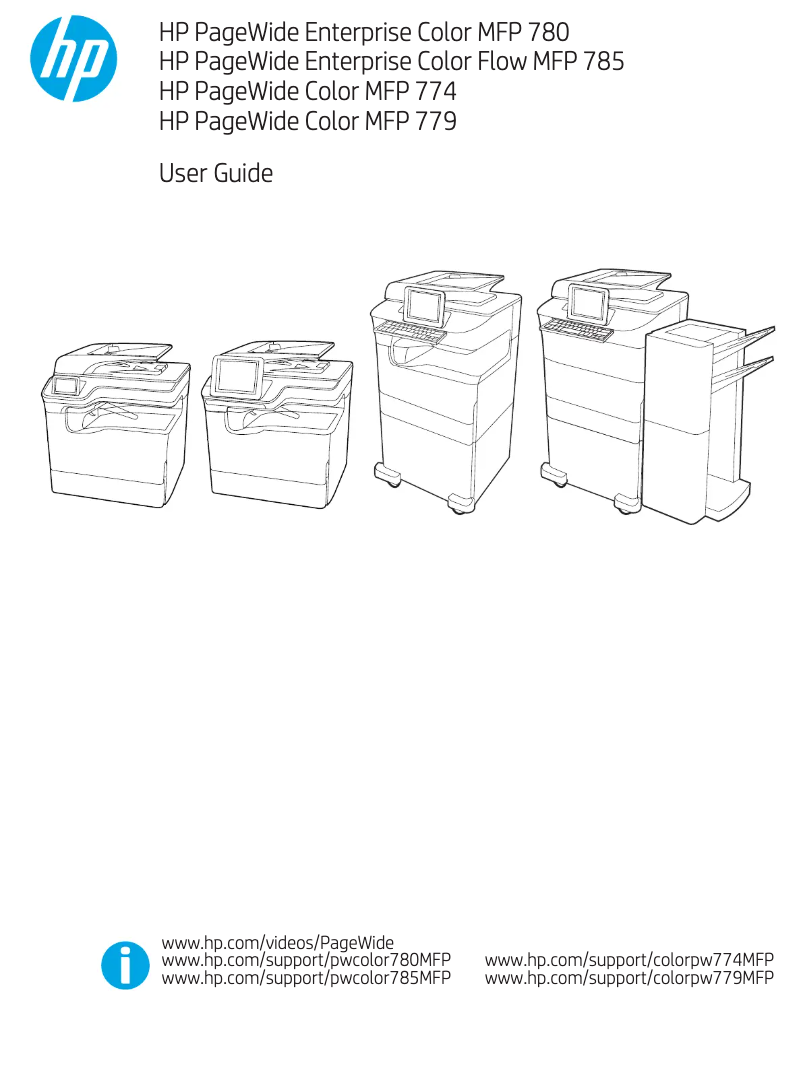 Page 1 de la notice Manuel utilisateur HP PageWide Enterprise Color Flow MFP 785z+